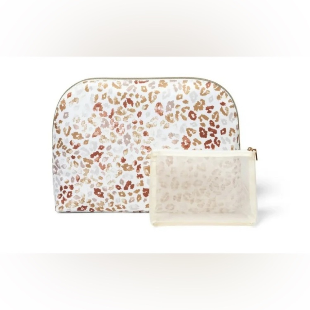 Sonia Kaskuk large dome make up case/2 piece,small case inside animal,gold tone